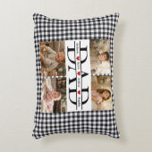 Personalized Photo Collage & Kids' Names "DAD" アクセントクッション (正面(垂直))