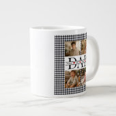 Personalized Photo Collage & Kids' Names "DAD" ジャンボコーヒーマグカップ (正面右)