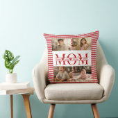 Personalized Photo Collage Mom Heart & Kids Name クッション (椅子)