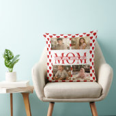 Personalized Photo Collage Mom Heart & Kids Name クッション (椅子)