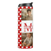 Personalized Photo Collage Mom Heart & Kids Name タンブラー (回転左)