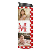 Personalized Photo Collage Mom Heart & Kids Name タンブラー (回転右)