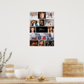 Personalized Photo Collage Poster with Name ポスター (キッチン)