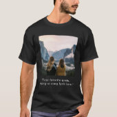 Personalized Photo Custom Quote Tシャツ (正面)