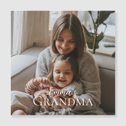 Personalized Photo & Custom Text Grandma Since -  (正面)
