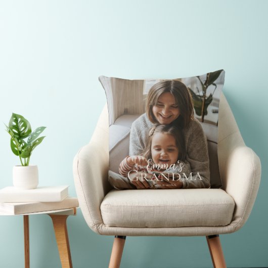 Personalized Photo & Custom Text Grandma Since -  クッション (椅子)
