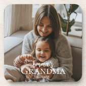 Personalized Photo & Custom Text Grandma Since -  コースター (正面)