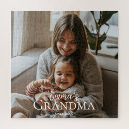 Personalized Photo & Custom Text Grandma Since -  ジグソーパズル