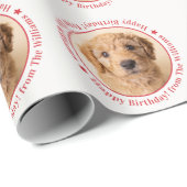 Personalized Photo Dog Birthday ラッピングペーパー (ロールコーナー)
