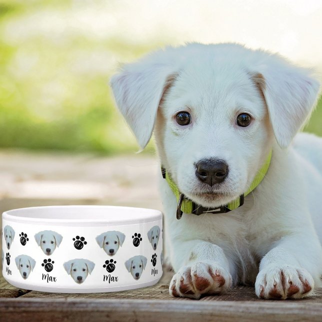 Personalized  Photo Dog Face ボウル (クリエイターアップロード済み)