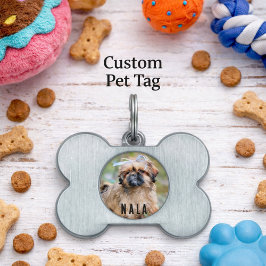 Personalized Photo Dog ID Tag Custom Pet Name ペットネームタグ