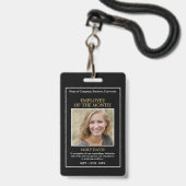 Personalized Photo - Employee Award バッジ (裏面（ネックストラップ付）)