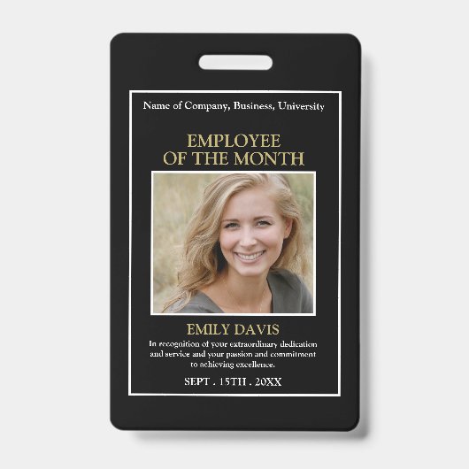 Personalized Photo - Employee Award バッジ (正面)