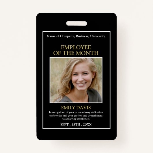 Personalized Photo - Employee Award バッジ (正面)