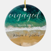 Personalized photo engagement Christmas  セラミックオーナメント (裏面)