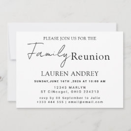 Personalized photo Family Reunion Party Invitation 招待状