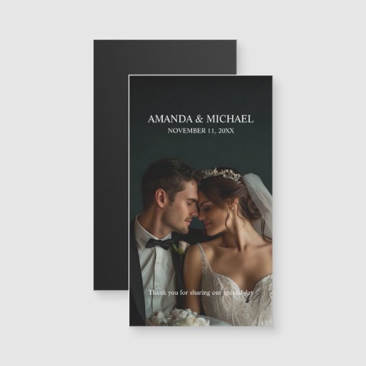 Personalized Photo Favor with Names & Wedding Date (正面/裏面)