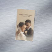 Personalized Photo Favor with Names & Wedding Date マグネット名刺 (インサイチュ)