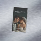 Personalized Photo Favor with Names & Wedding Date マグネット名刺 (インサイチュ)