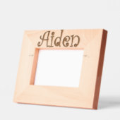 Personalized Photo frame Aiden trendy first name レーザー彫刻フレーム (左)