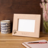 Personalized Photo Frame Dog 1st Christmas, 7 x 5" レーザー彫刻フレーム (左)