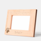 Personalized Photo Frame Dog 1st Christmas, 7 x 5" レーザー彫刻フレーム (左)