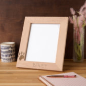 Personalized Photo Frame Dog 1st Christmas, 8x10" レーザー彫刻フレーム (左)