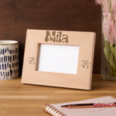 Personalized Photo Frame Mila / Cadre Photo Mila レーザー彫刻フレーム (左)