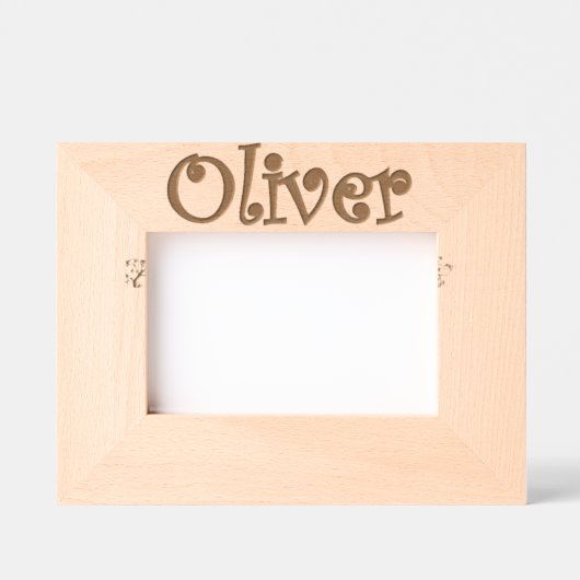 Personalized Photo frame Oliver / Cadre photo      レーザー彫刻フレーム (正面)