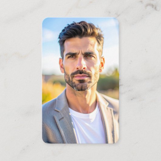 Personalized Photo Funeral Tribute Memorial Card 名刺 (正面)