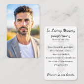 Personalized Photo Funeral Tribute Memorial Card 名刺 (正面/裏面)