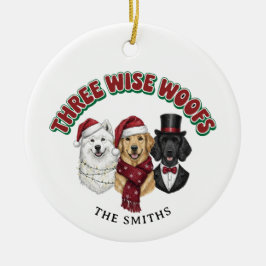 Personalized Photo Funny Dog Christmas Ornament セラミックオーナメント