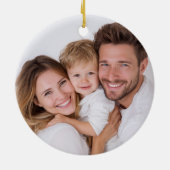 Personalized Photo Funny Dog Christmas Ornament セラミックオーナメント (裏面)