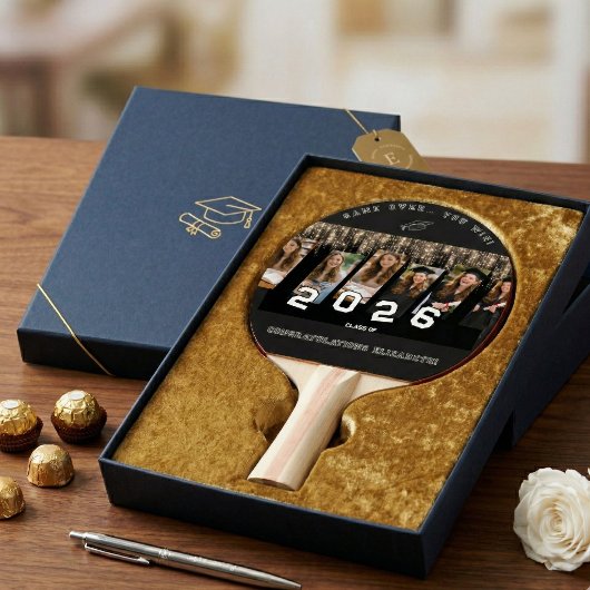 Personalized Photo Funny Gift Graduation  卓球ラケット