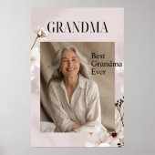 Personalized Photo Gift | Best Grandma Ever ポスター (正面)