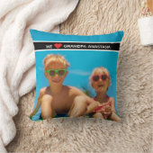 Personalized photo gift for Grandpa from children クッション (ブランケット)