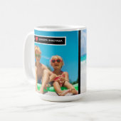 Personalized photo gift for Grandpa from children コーヒーマグカップ (正面左)