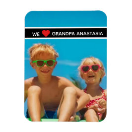 Personalized photo gift for Grandpa  from children マグネット