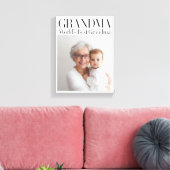 Personalized Photo Gift | World's Best Grandma キャンバスプリント (インサイチュ (リビング))