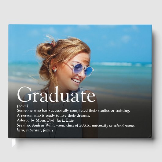 Personalized Photo Graduate Definition ゲストブック (正面)