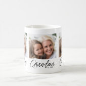 Personalized Photo Grandma Established Year コーヒーマグカップ (中央)