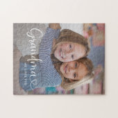 Personalized Photo Grandma We Love You Cute Heart  ジグソーパズル (横)