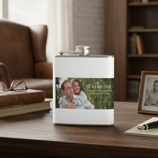 Personalized Photo Hip Flask, You Are My Hero Dad フラスク