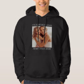 Personalized Photo Hoodie with Custom Wording パーカ (正面)