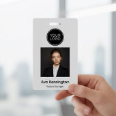 Personalized Photo ID Badge with Logo  Modern  バッジ