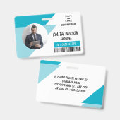 Personalized Photo ID Business Badge バッジ (正面＆裏面)