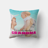Personalized Photo Keepsakeおばあちゃんプレゼント クッション (裏面)