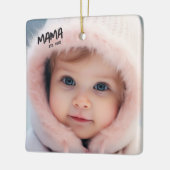 Personalized Photo Keepsake Mama Christmas セラミックオーナメント (左)