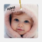 Personalized Photo Keepsake Mama Christmas セラミックオーナメント (正面)