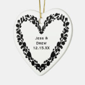 Personalized Photo Keepsake Unique Couple's Gift  セラミックオーナメント (左)